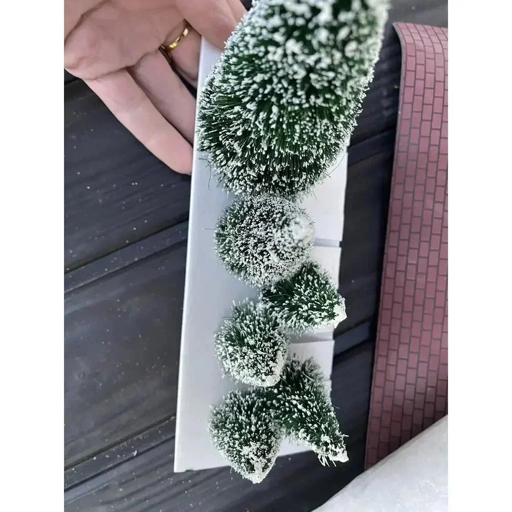 Department 56 Village Accessories Trees Road Snow Candy Cane Elves Set NIB Mint - Picture 5 of 10